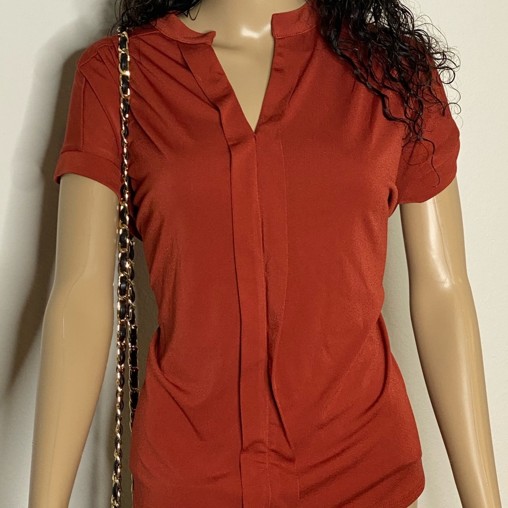 Burnt orange XL blouse